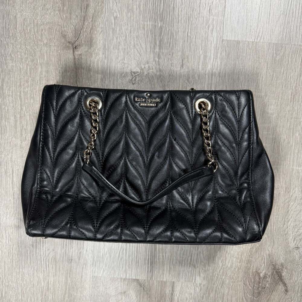 Kate Spade New York Meena Briar Lane Quilted Leather Tote Bag W/ Shoulder Strap